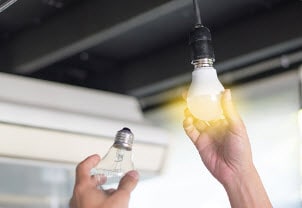 LED lightbulbs will greatly reduce your energy consumption.